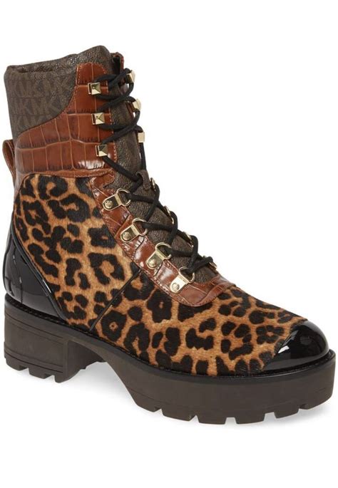 black leopard michael kors|Michael Kors leopard boots.